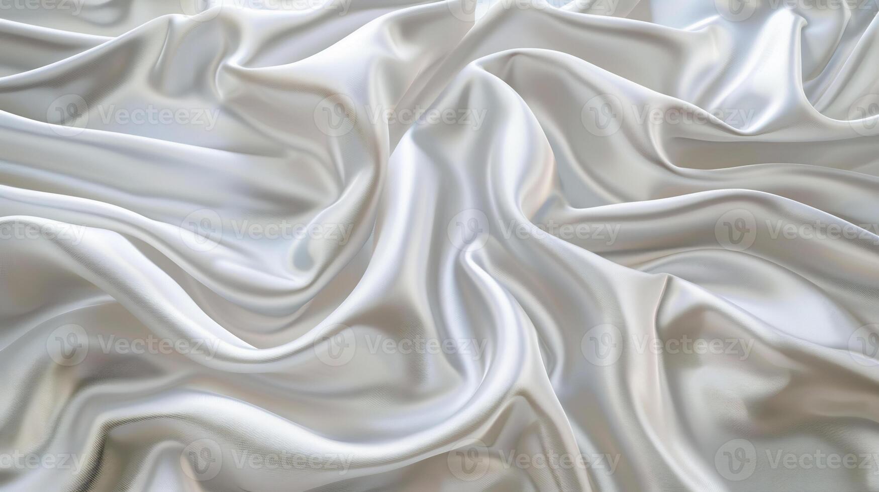 AI generated white silk fabric with waves abstract background photo