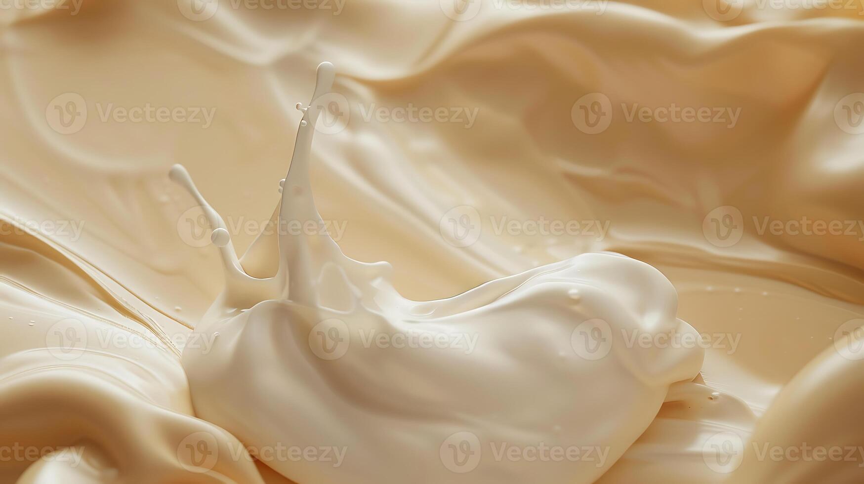 AI generated milk or cream splash Isolated on flat background photo