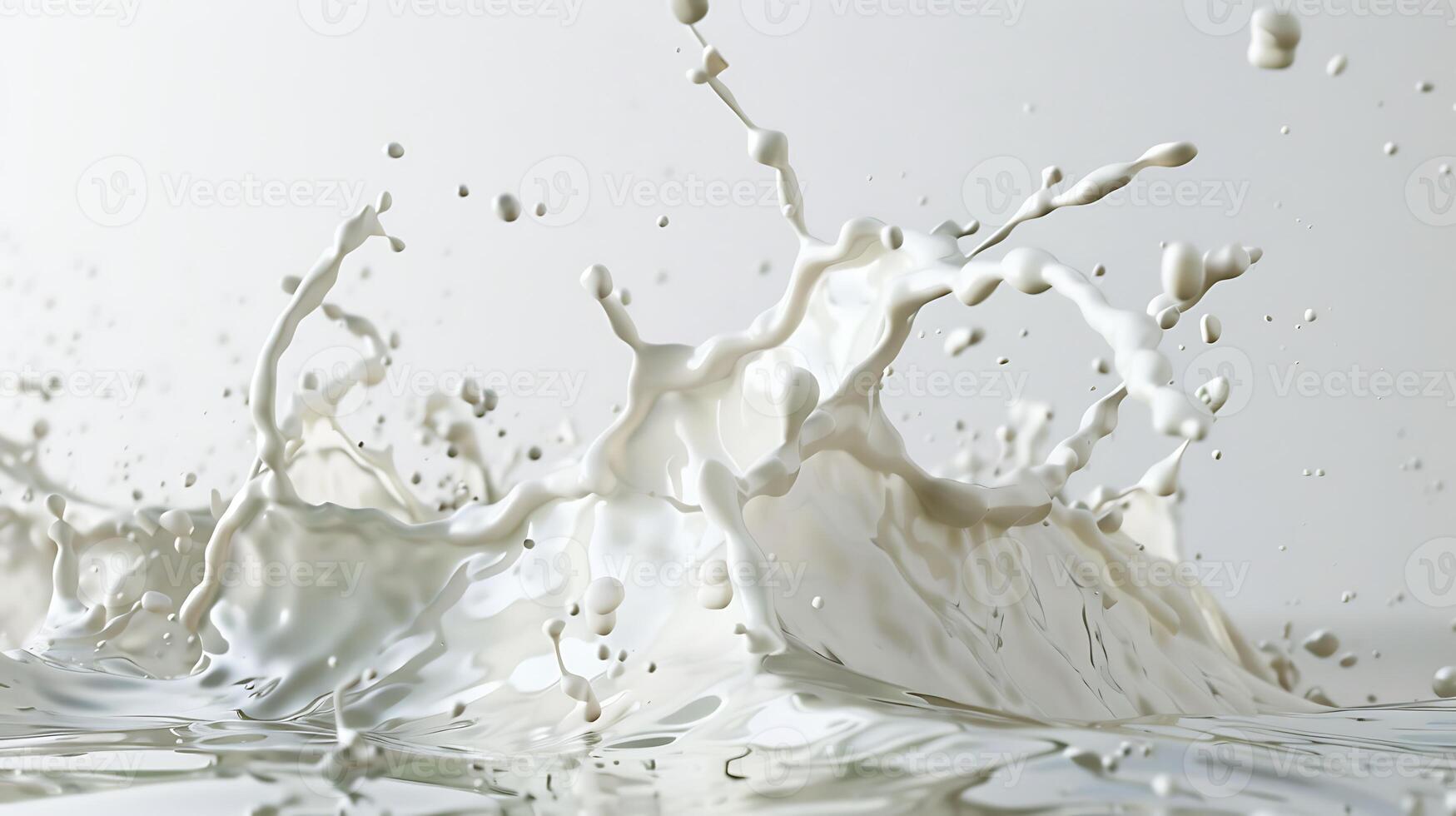 AI generated milk splash Isolated on white background photo