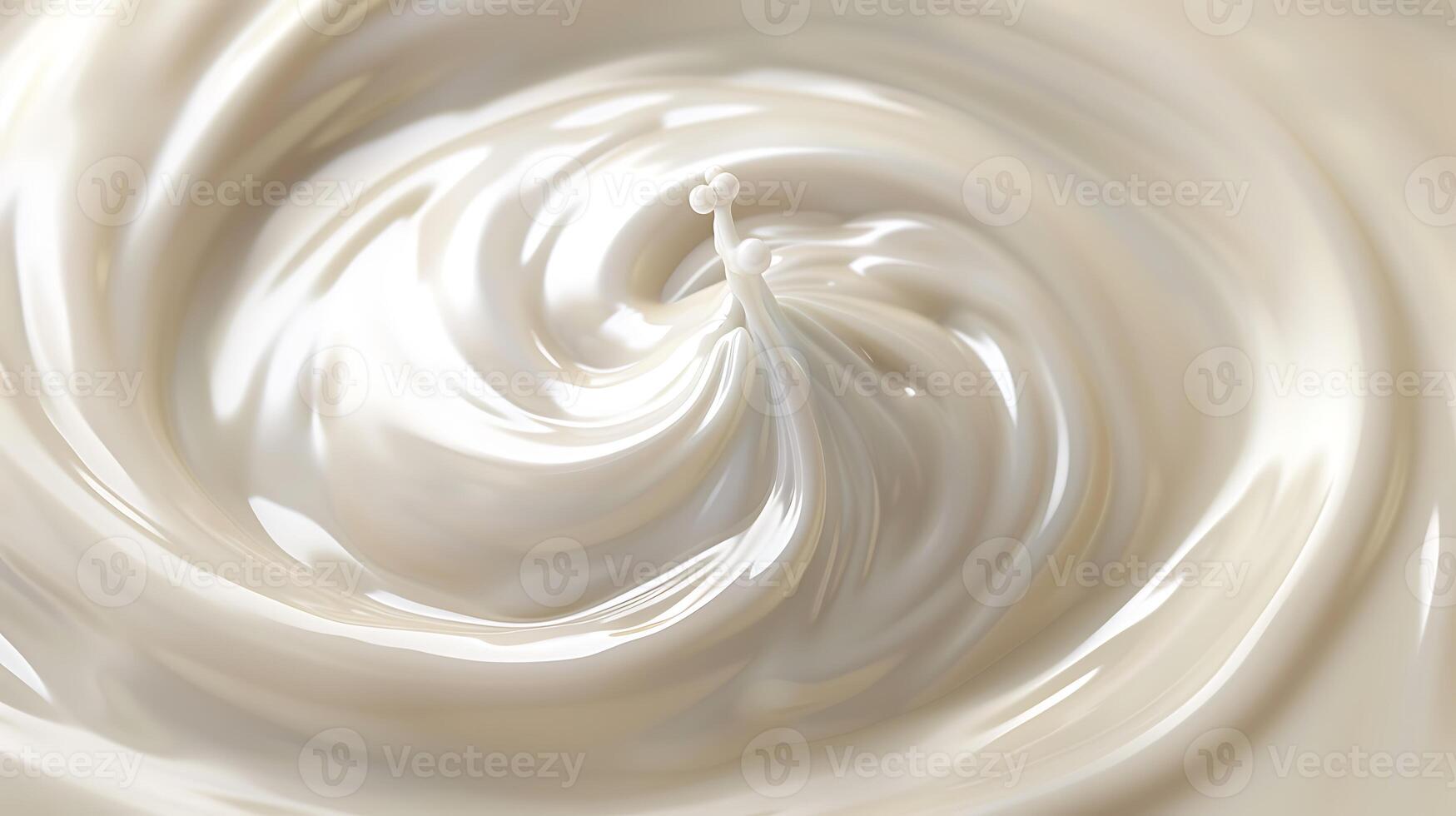 AI generated splash of swirling stirring milk photo