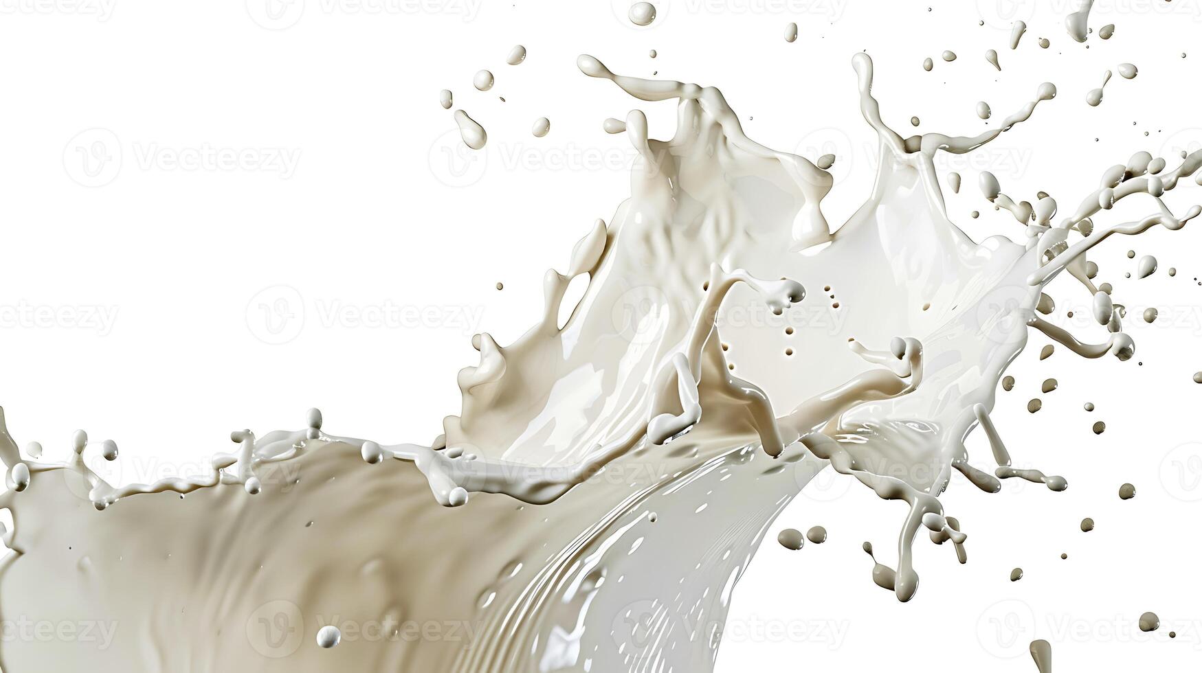 AI generated milk splash Isolated on white background photo