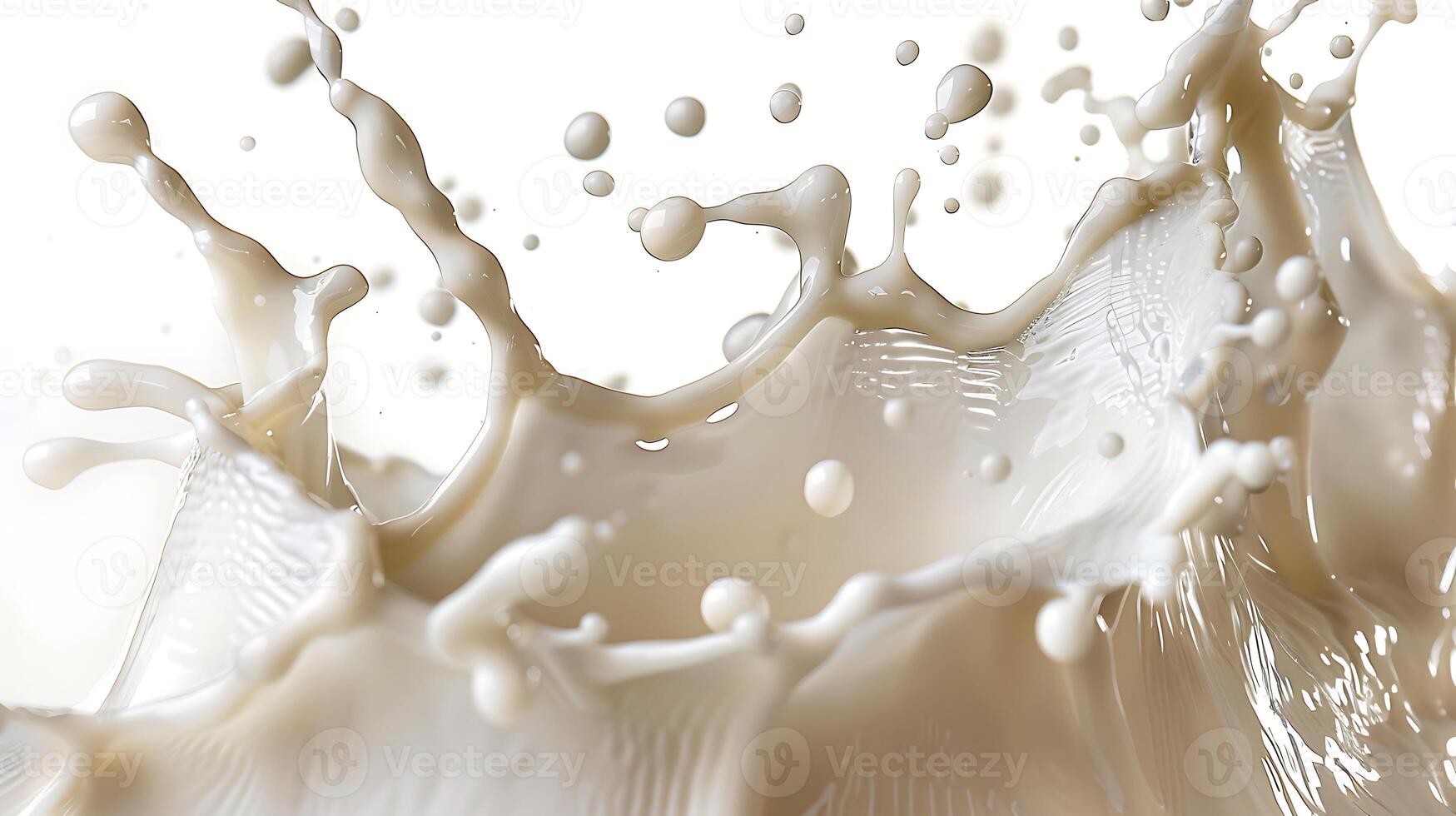 AI generated milk splash Isolated on white background photo