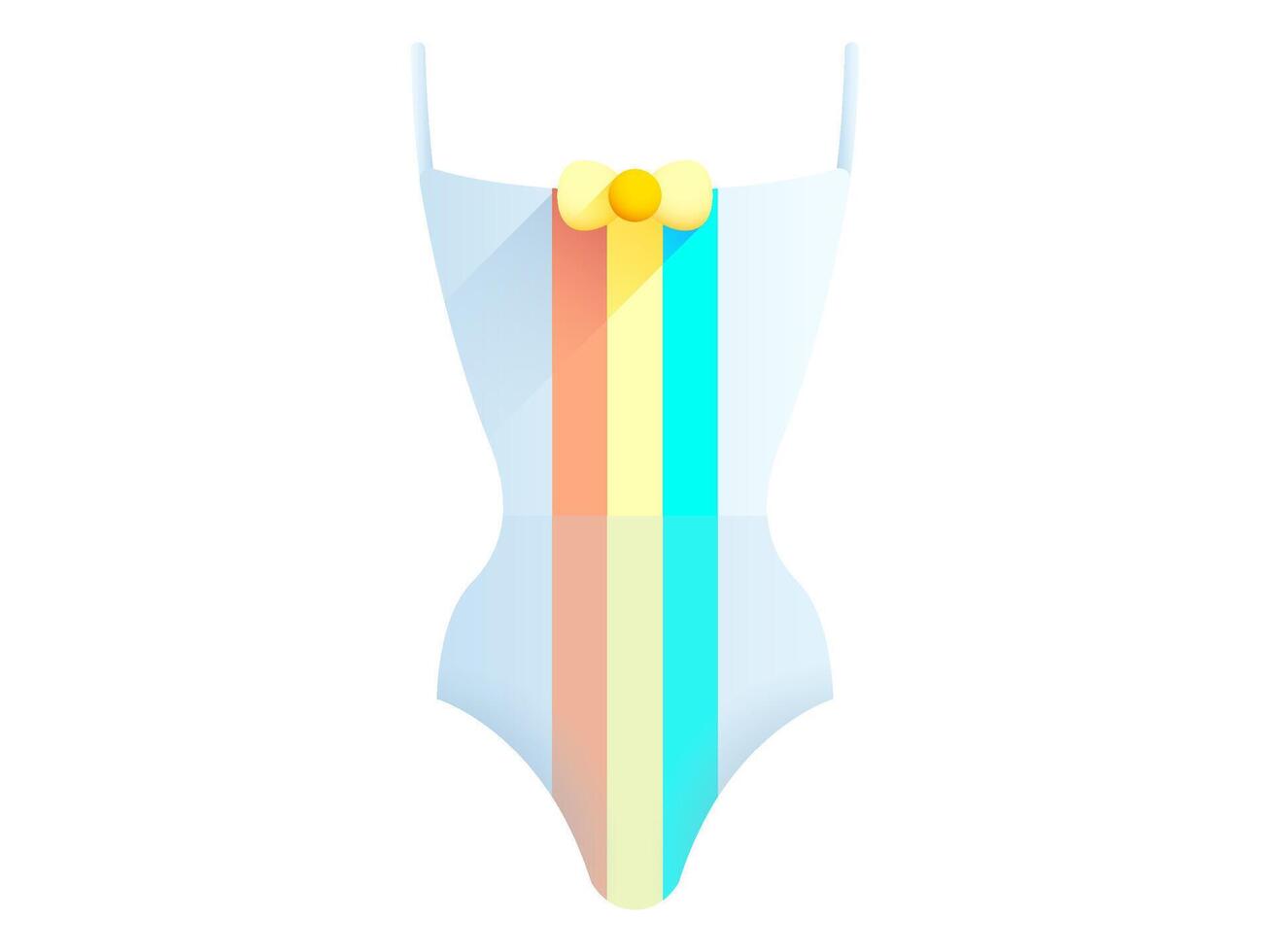3d summer time element illustration for vacation or holiday in summertime and party relax or trip in seasonal festival vector