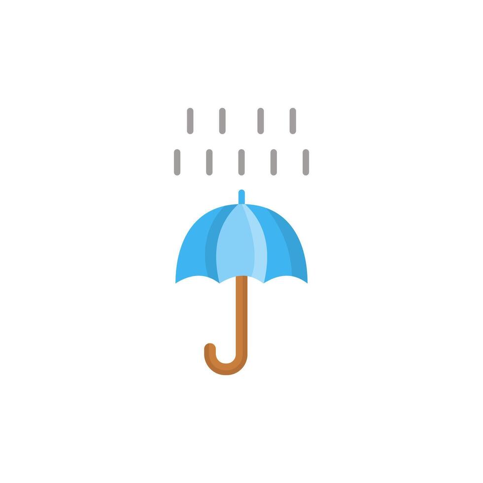 umbrella rain icon, rainy weather, isolated icon on white background, suitable for websites, blogs, logos, graphic design, social media, UI, mobile apps. vector
