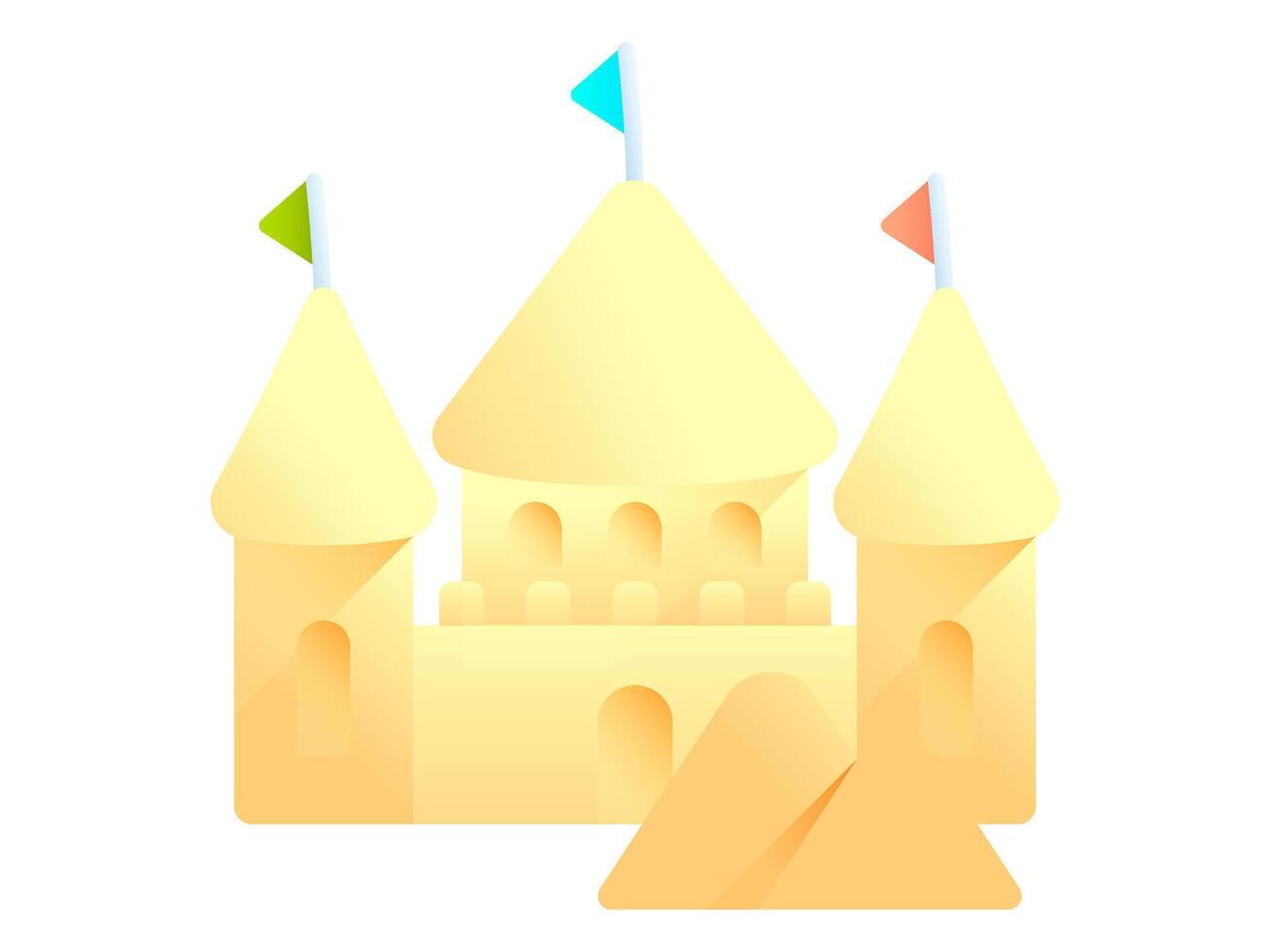 3d summer time element illustration for vacation or holiday in summertime and party relax or trip in seasonal festival vector