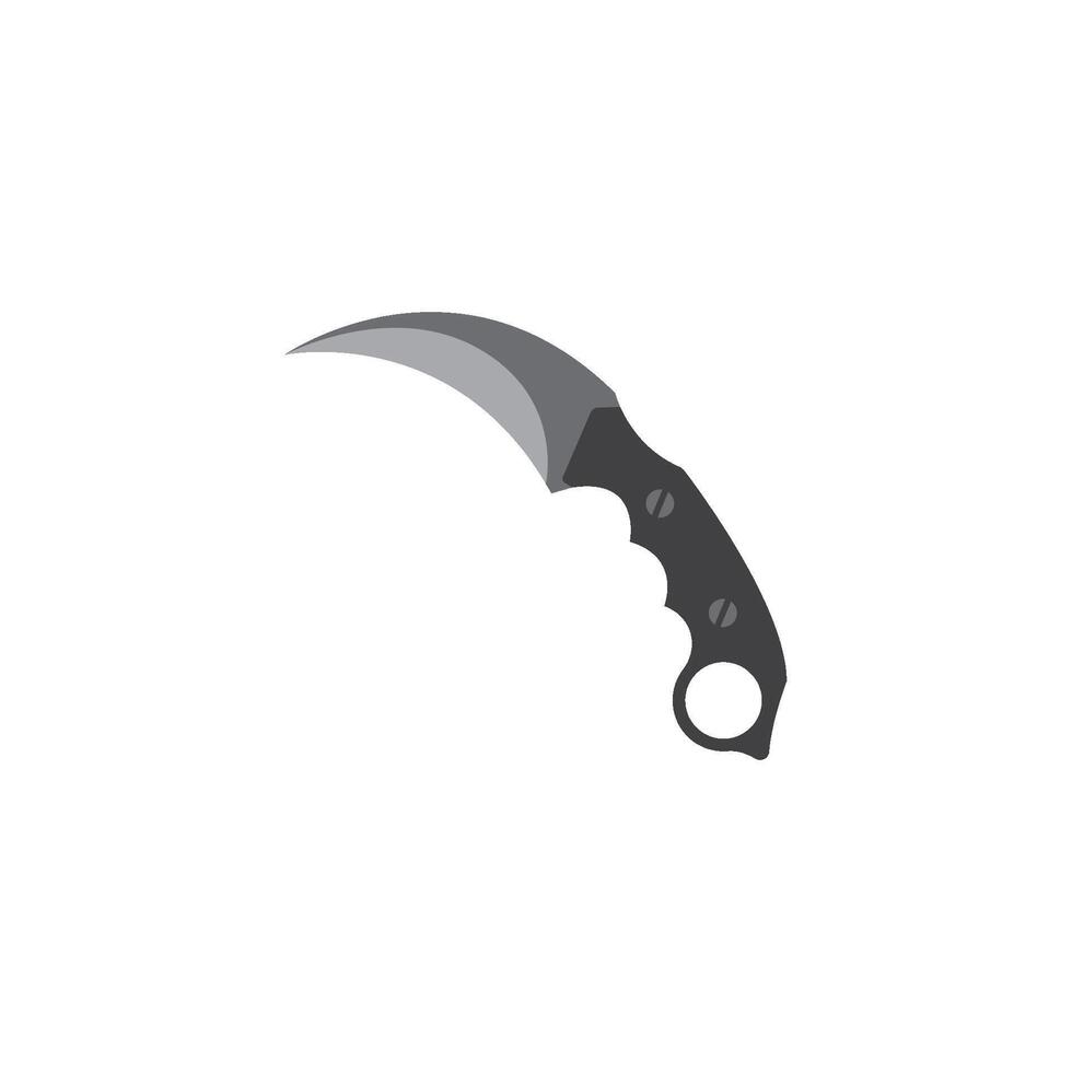Karambit cuchillo icono vector