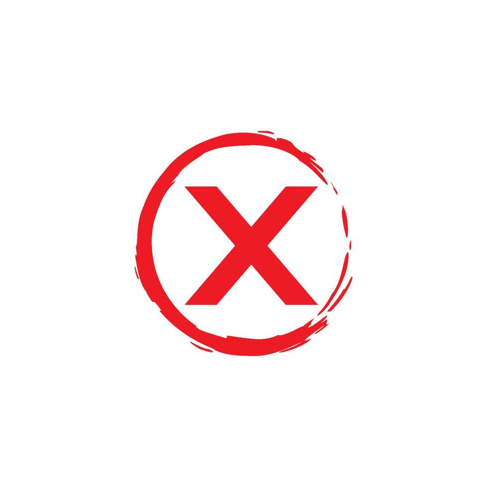 wrong sign icon vector