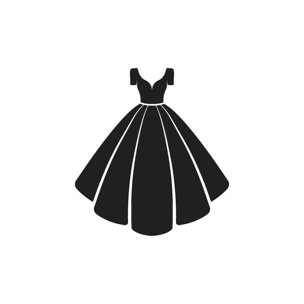 wedding dress icon vector