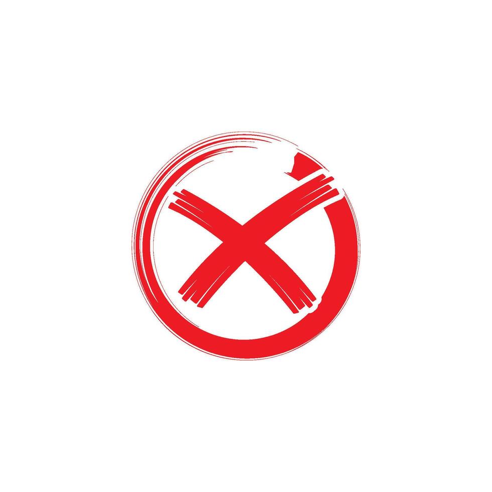 wrong sign icon vector