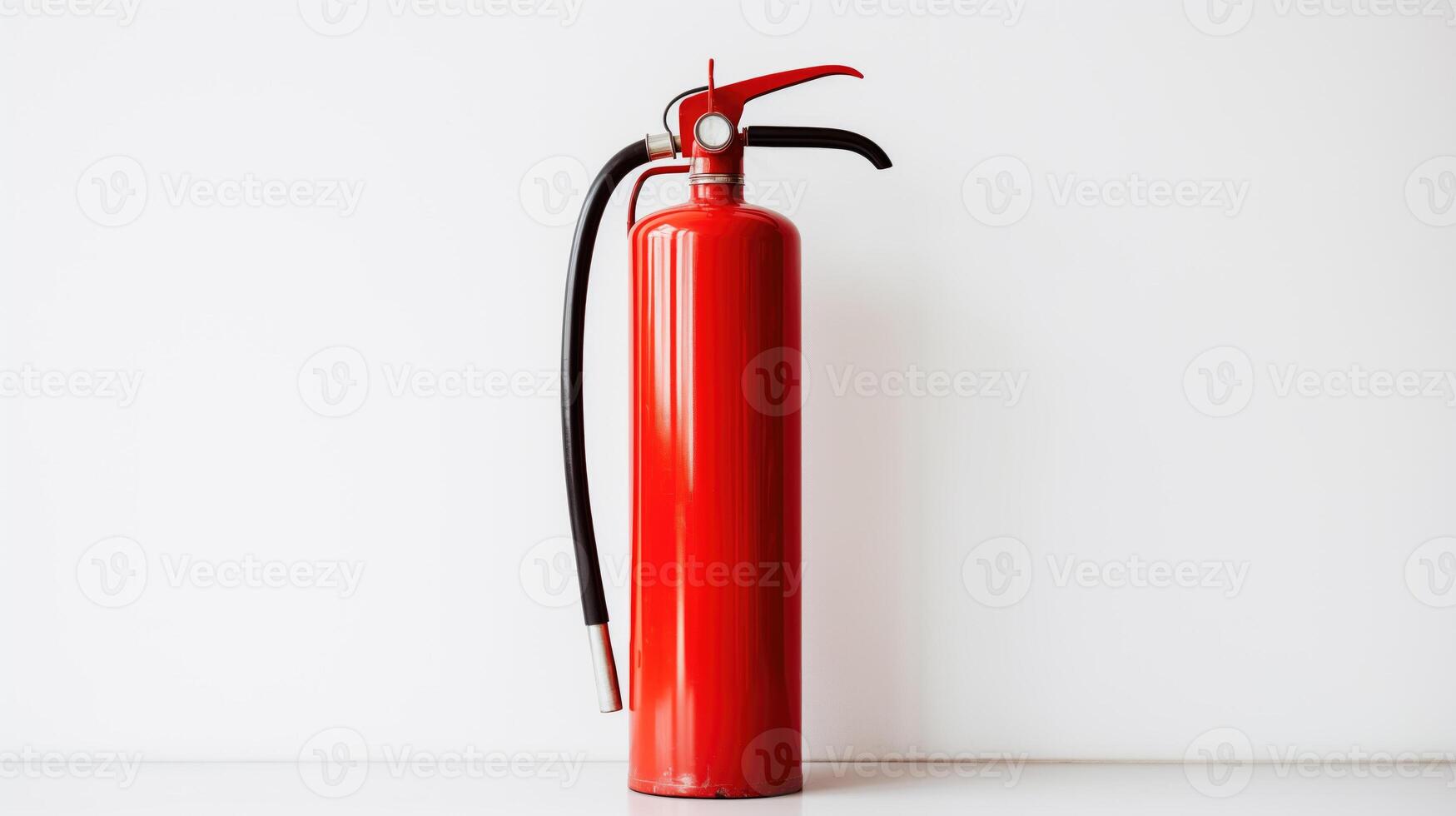 AI generated Fire Prevention, Stay Safe and Prepared, Fire Extinguisher on White Background, Generative AI photo