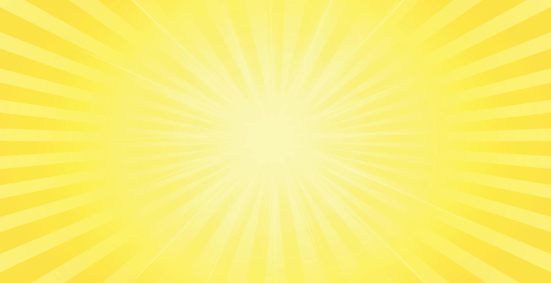 yellow background with center glowing light effect vector