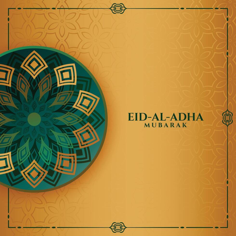 islamic eid al adha islamic festival greeting design vector