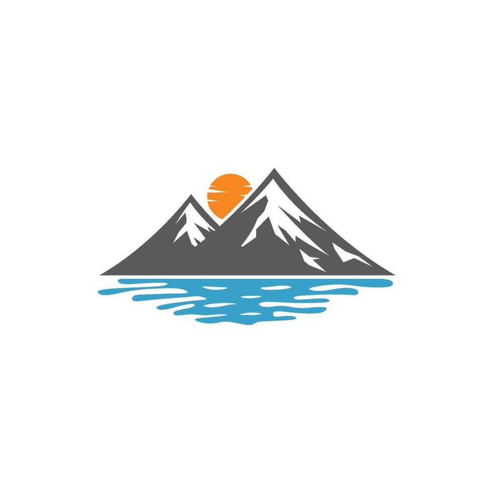 mountain logo icon vector