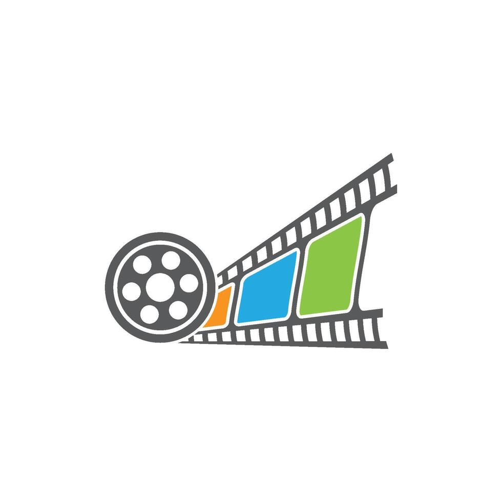 film strip logo icon vector