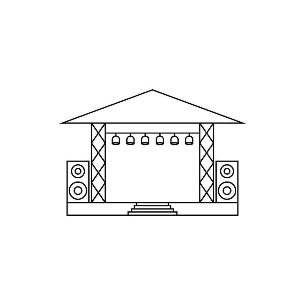 concert stage icon vector