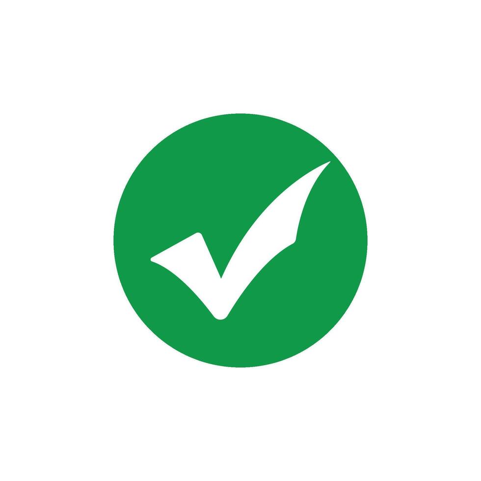 verde cheque marca icono vector