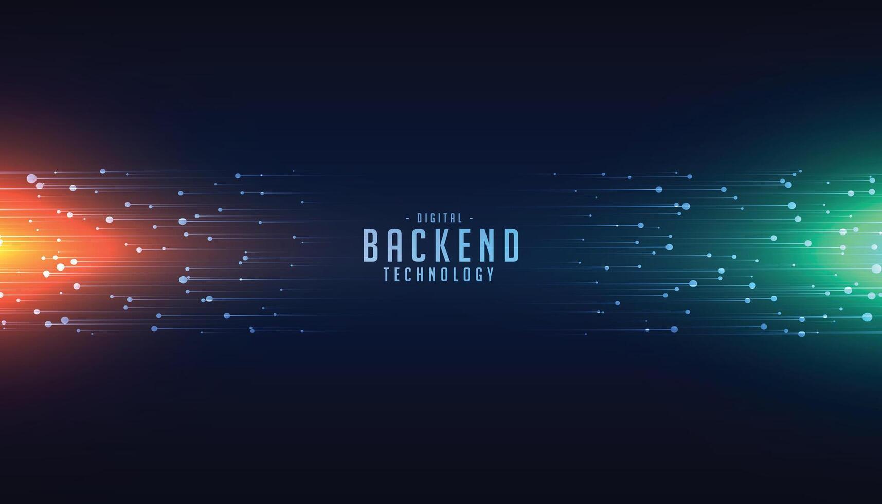 backend tecnología concepto con brillante líneas antecedentes vector