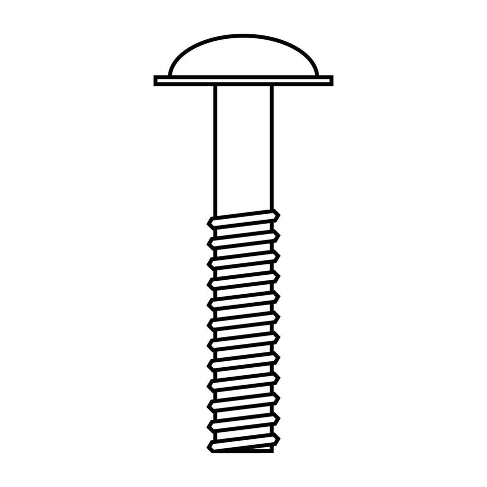 Self-tapping screw icon vector. Screw illustration sign. Bolt symbol or logo. vector
