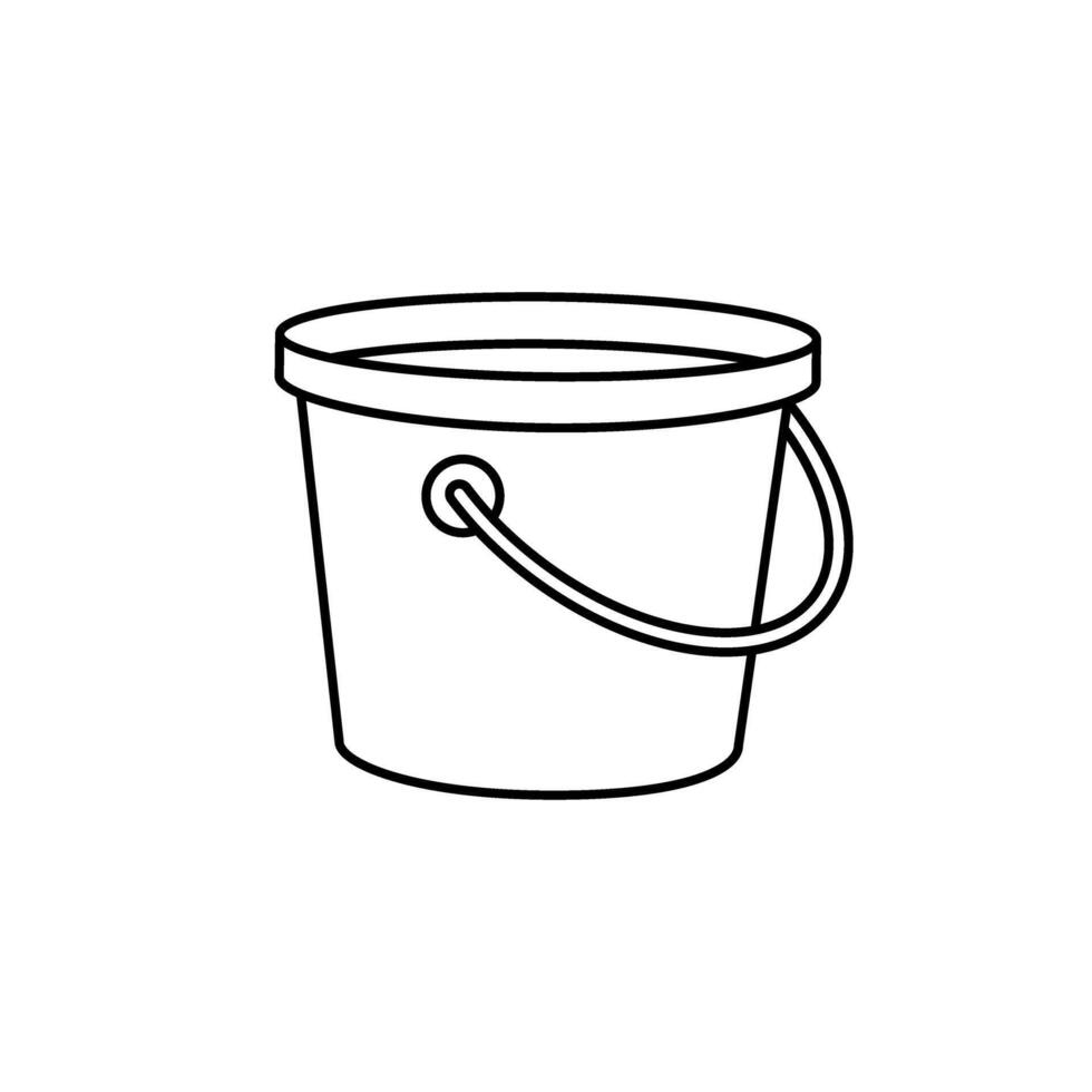 Cubeta icono vector. limpieza ilustración signo. cesta símbolo o logo. vector