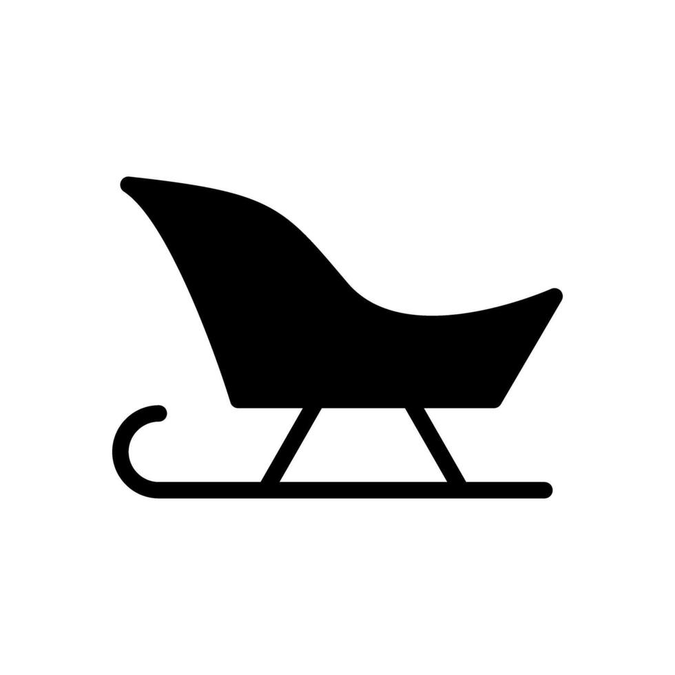 Sled icon vector. Sledding illustration sign. Winter sport symbol or logo. vector