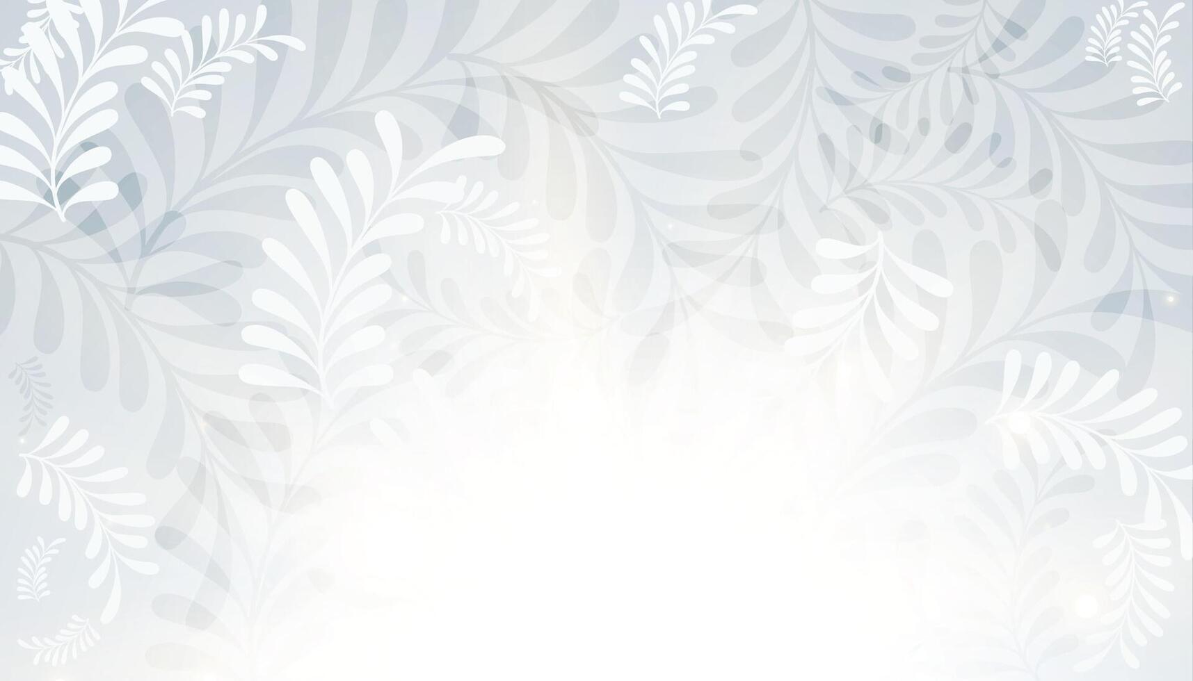 white nature leaves background design vector