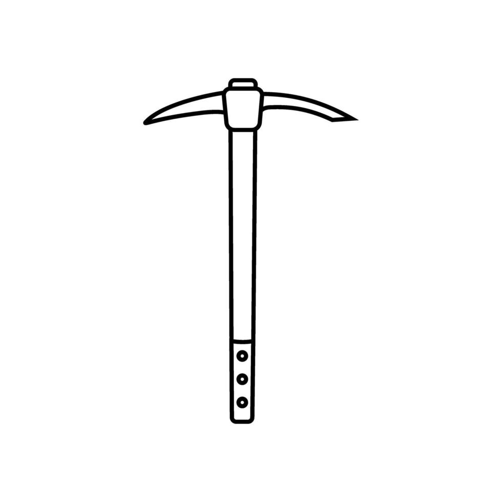 Pick icon vector. Pick axe illustration sign. Extraction symbol.  Mine logo. vector