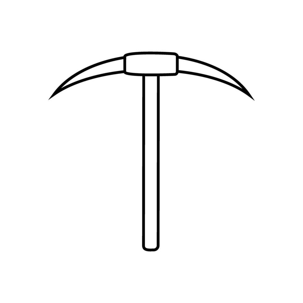 Pick icon vector. Pick axe illustration sign. Extraction symbol.  Mine logo. vector