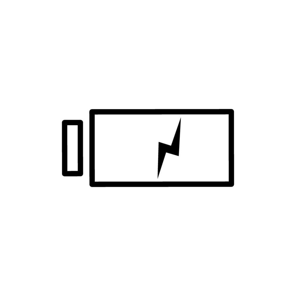 Battery icon vector. Charging illustration sign. Bolt symbol. Power logo. vector