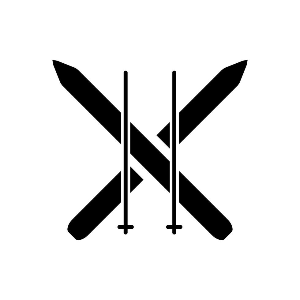 esquís icono vector. invierno deporte ilustración signo. esquí símbolo o logo. vector