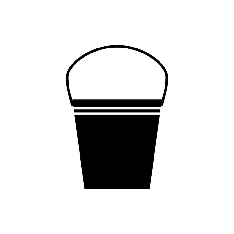 Bucket icon vector. Cleaning illustration sign. Basket symbol or logo. vector