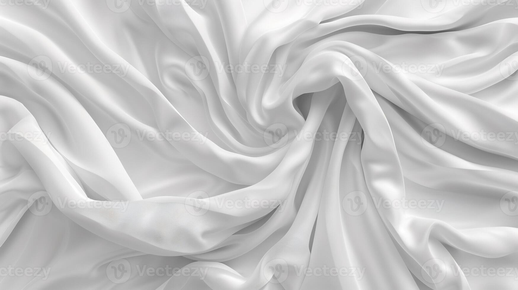 AI generated white silk fabric with waves abstract background photo