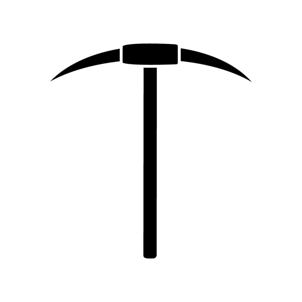 Pick icon vector. Pick axe illustration sign. Extraction symbol.  Mine logo. vector