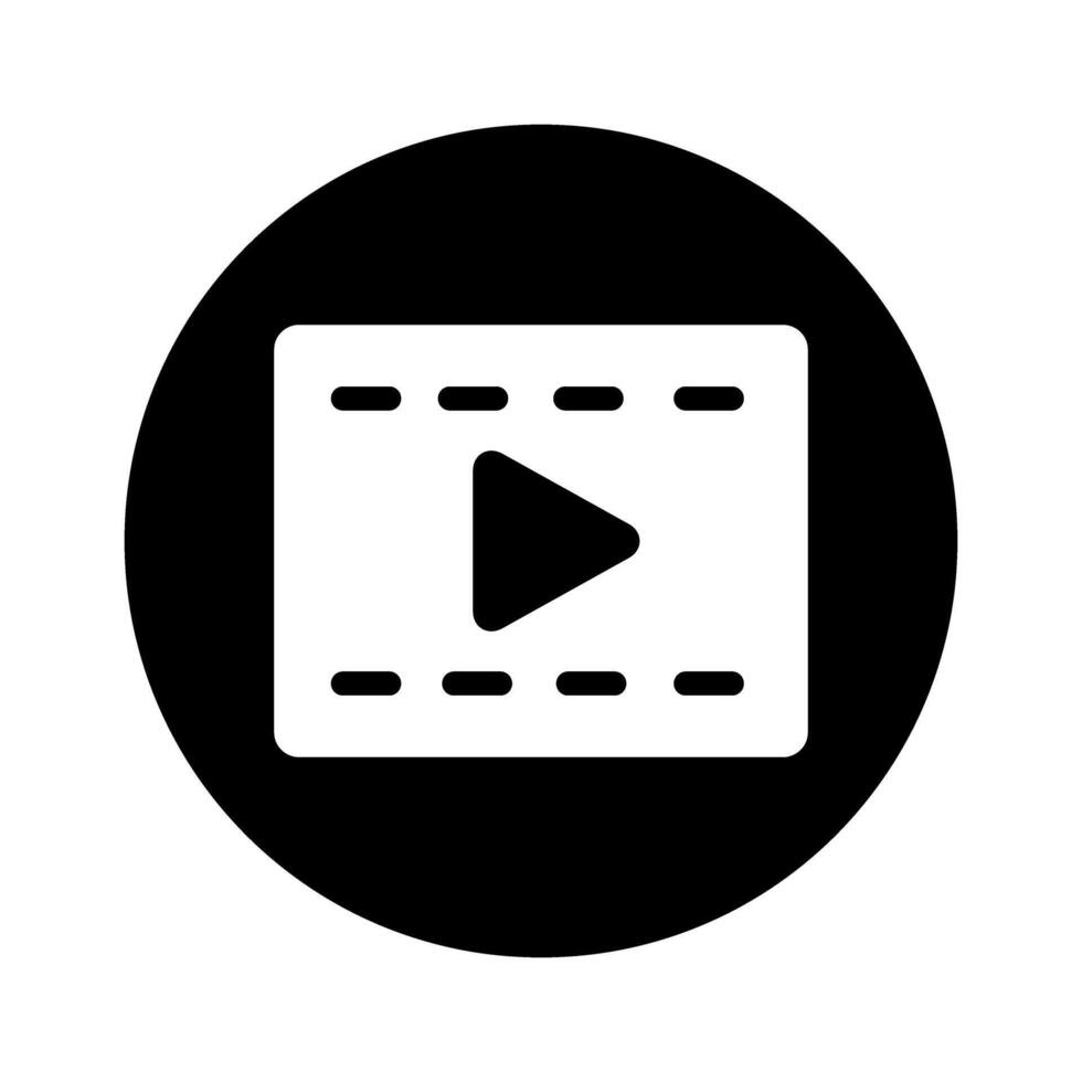 Play video icon vector. Media player illustration sign. Video symbol. Play logo. vector