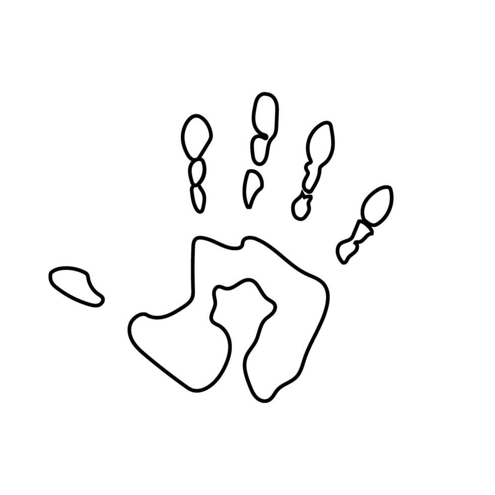 Handprint icon vector. Hand illustration sign. Hand Print symbol or logo. vector