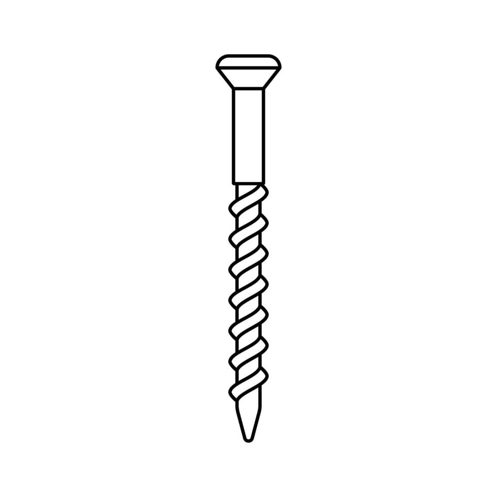 Self-tapping screw icon vector. Screw illustration sign. Bolt symbol or logo. vector
