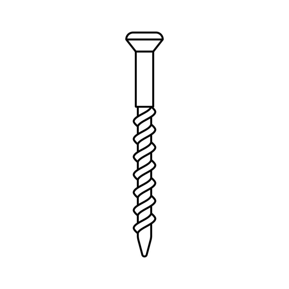 Self-tapping screw icon vector. Screw illustration sign. Bolt symbol or logo. vector