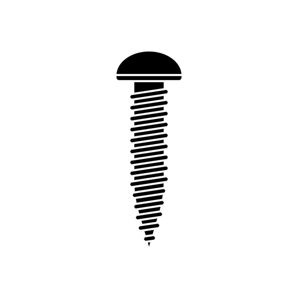 Self-tapping screw icon vector. Screw illustration sign. Bolt symbol or logo. vector