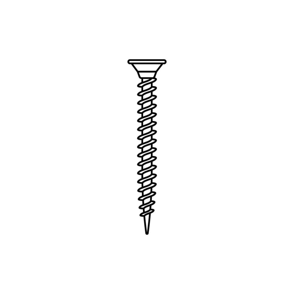 Self-tapping screw icon vector. Screw illustration sign. Bolt symbol or logo. vector