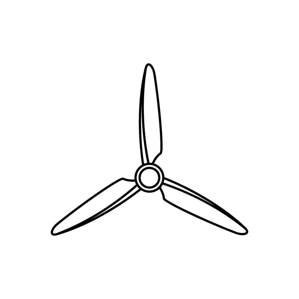 Propeller icon vector set. Screw illustration sign. Blade symbol or logo.