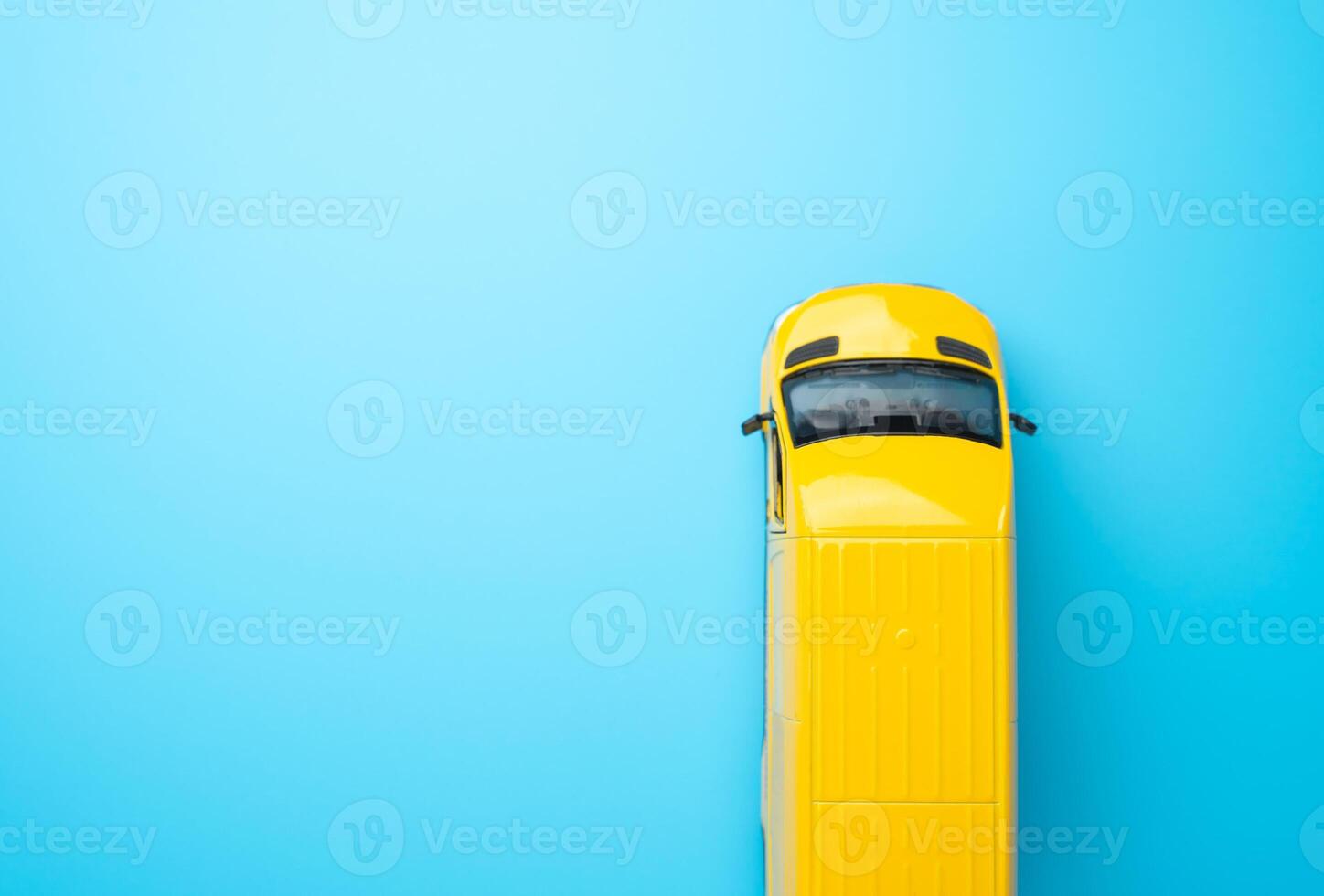 Delivery car top view. Place for text. Copy space. Transportation and logistics. Delivering goods and services. photo