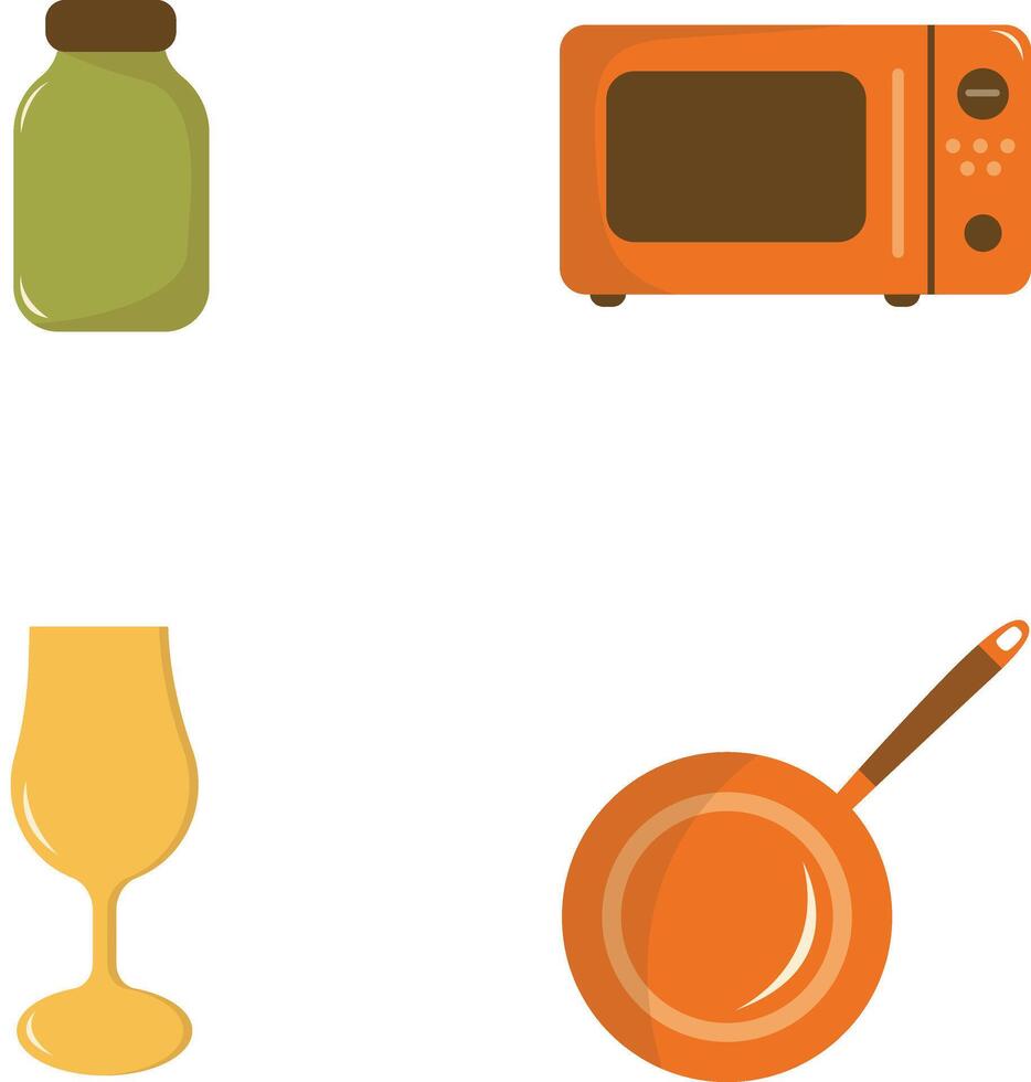 Kitchen Appliances Illustration Collection. vector