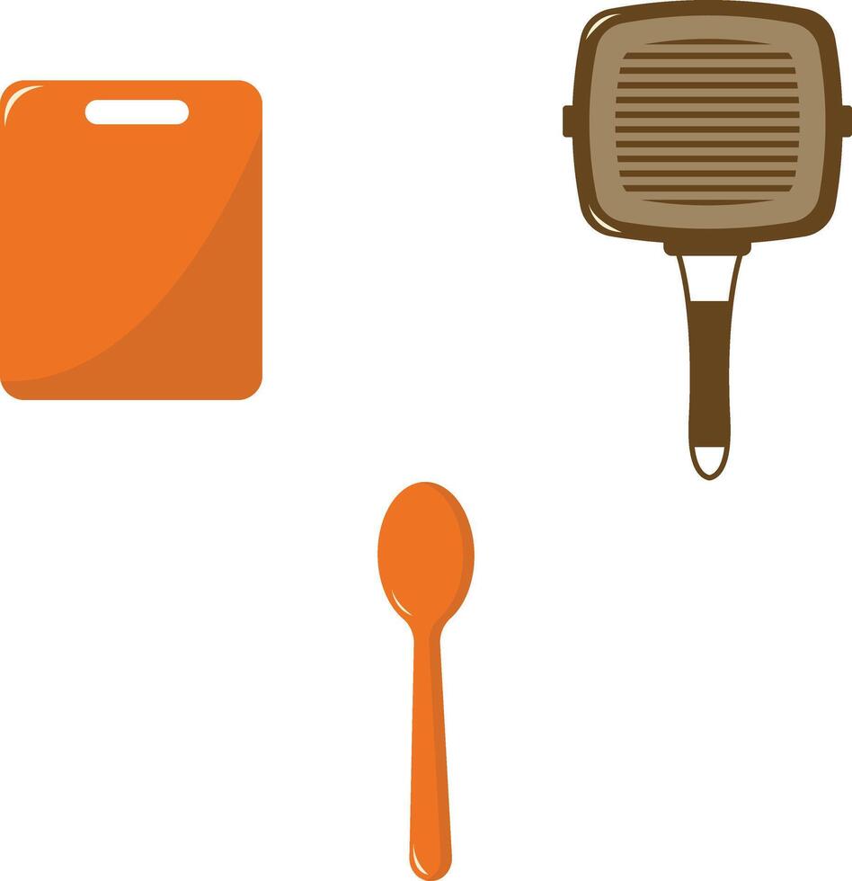 cocina accesorios ilustración recopilación. vector