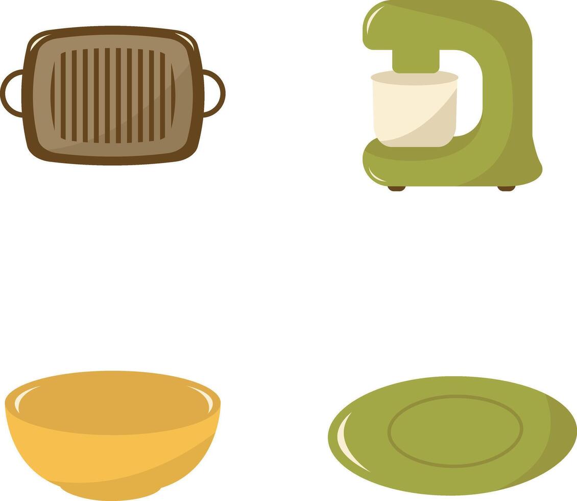 cocina accesorios ilustración recopilación. vector