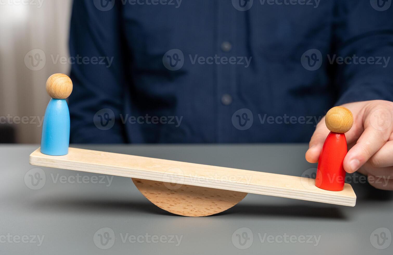 The opponent gains an advantage. Opponent gets a favor in victory. Not fair play. Bet on red. Decide who wins the dispute. Political struggle. photo