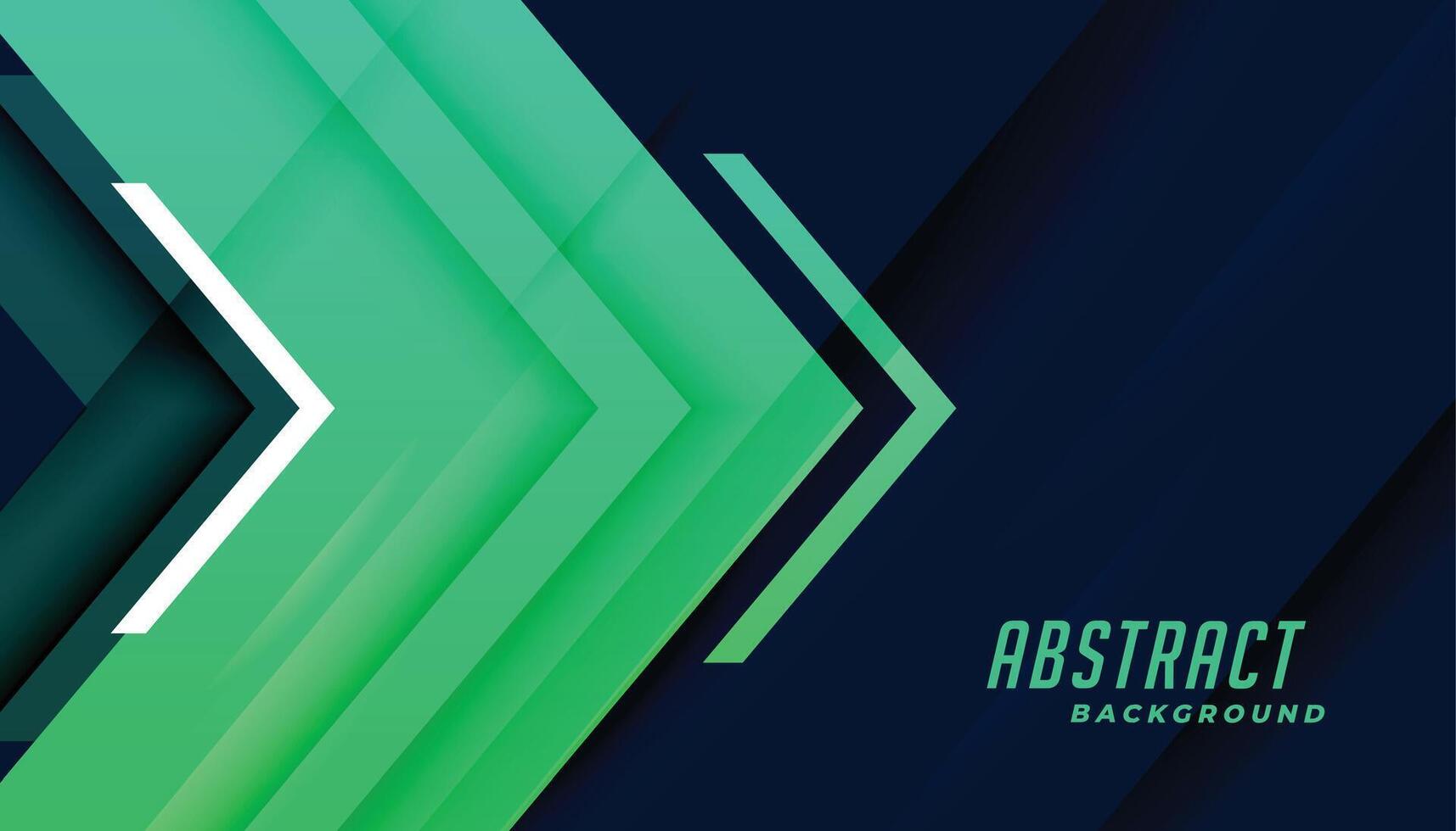 abstract background in green geometric arrow style vector