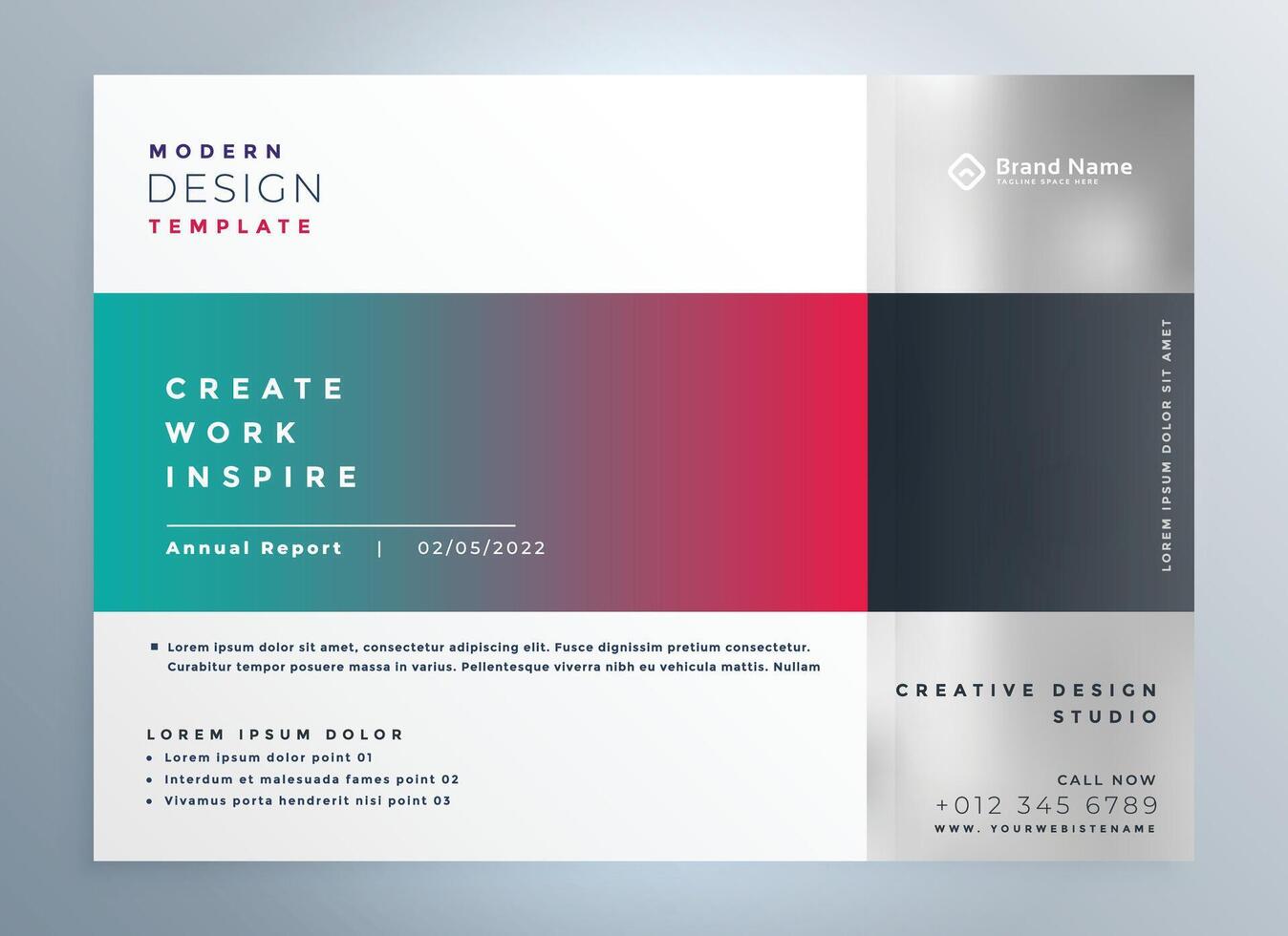 elegante moderno negocio folleto presentación modelo diseño vector