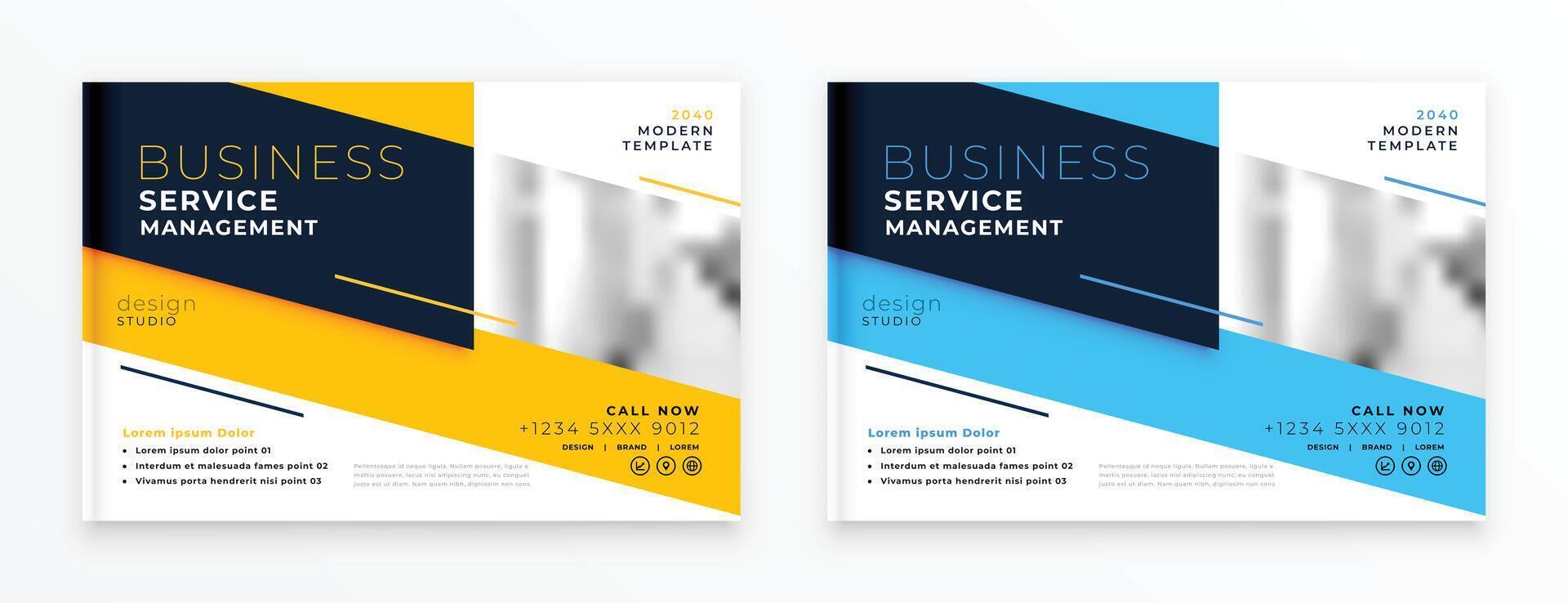 attractive business brochure flyer presentation template design vector