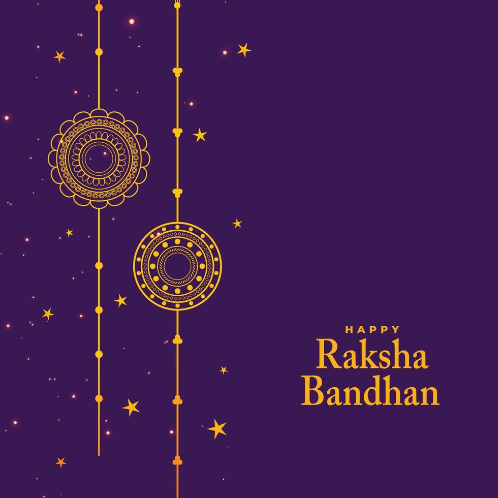 stylish raksha bandhan festival background with rakhi design vector