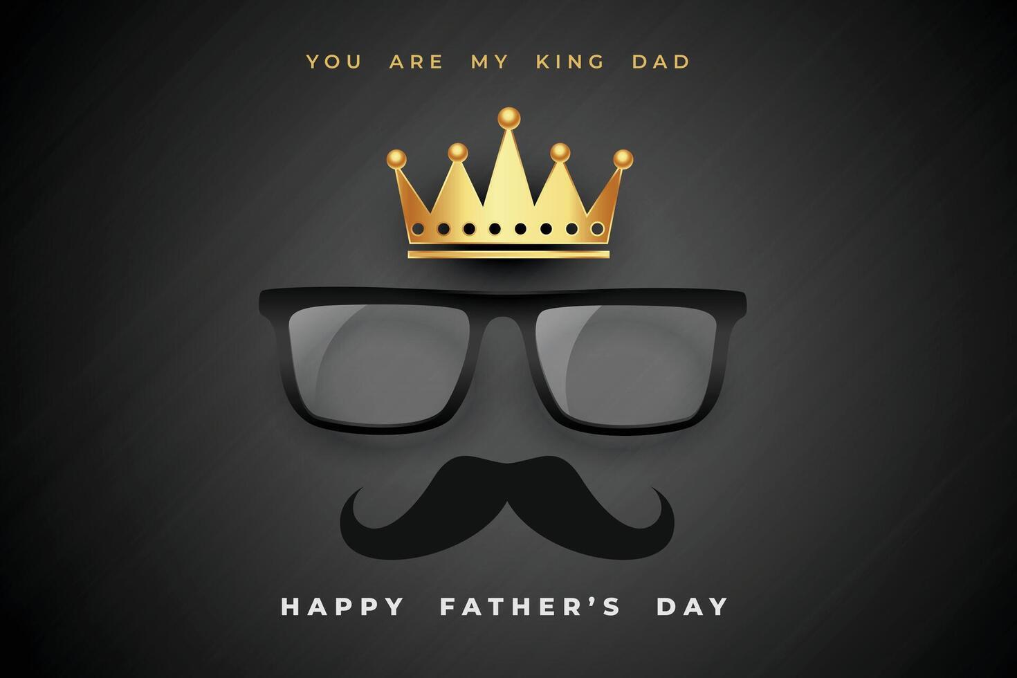 king dad fathers day concept poster design background vector