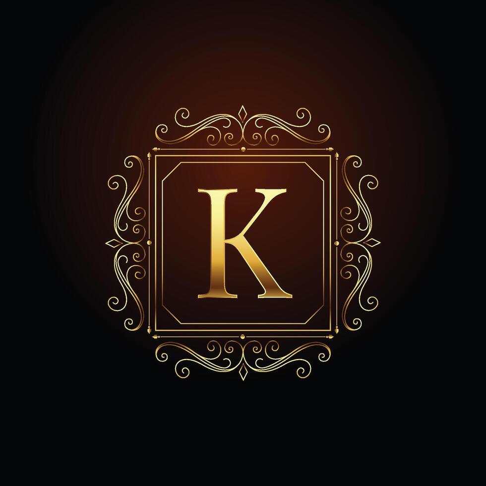 letra k prima logo concepto diseño modelo vector